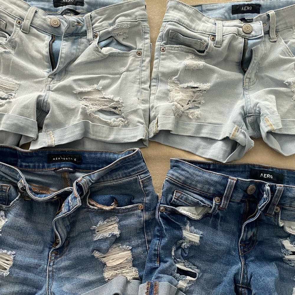 American Eagle Jean Short lot/bundle size 0